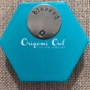 Origami Owl Large Silver Blessed Plate